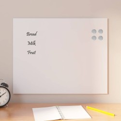 Tableau noir magnétique mural Blanc 50x40 cm Verre trempé 