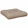 Coussin de palette taupe 50x50x12 cm tissu 