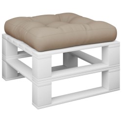 Coussin de palette taupe 50x50x12 cm tissu 