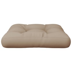Coussin de palette taupe 50x50x12 cm tissu 