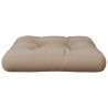 Coussin de palette taupe 50x50x12 cm tissu 