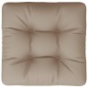 Coussin de palette taupe 50x50x12 cm tissu 