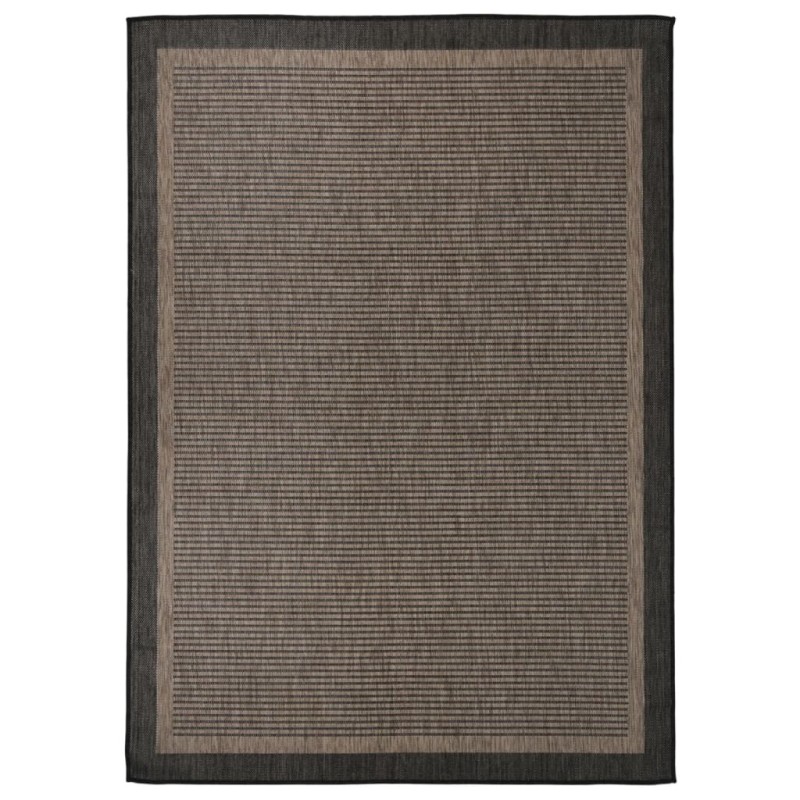 Tapis à tissage plat d'extérieur 120x170 cm Marron foncé 