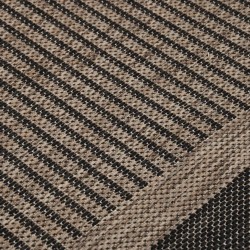 Tapis à tissage plat d'extérieur 120x170 cm Marron foncé 