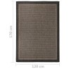 Tapis à tissage plat d'extérieur 120x170 cm Marron foncé 