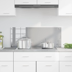 Éclairage de crédence de cuisine gris clair 100x40x0,6 cm en verre trempé 