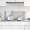 Éclairage de crédence de cuisine gris clair 100x40x0,6 cm en verre trempé 