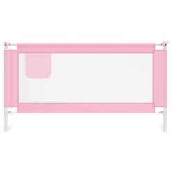 Barrière de sécurité de lit d'enfant Rose 160x25 cm Tissu 
