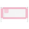 Barrière de sécurité de lit d'enfant Rose 160x25 cm Tissu 