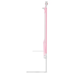 Barrière de sécurité de lit d'enfant Rose 160x25 cm Tissu 