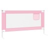 Barrière de sécurité de lit d'enfant Rose 160x25 cm Tissu 