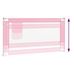 Barrière de sécurité de lit d'enfant Rose 160x25 cm Tissu 