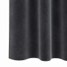 Rideaux occultants avec bande supérieure 2 pièces Velours gris foncé 