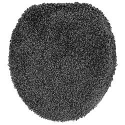 Set de 3 tapis de bain Gris foncé en Polypropylène Antidérapant 