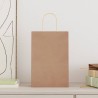 Sacs en papier 250 pcs avec poignées marron 21x11x31 cm 