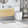 Ensemble de 3 Tapis de Bain Gris Polypropylène Antidérapant 
