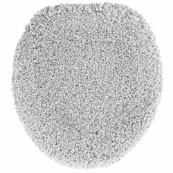 Ensemble de 3 Tapis de Bain Gris Polypropylène Antidérapant 