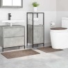 Ensemble de 3 tapis de bain Marron en polypropylène antidérapant 
