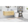 Set de 3 tapis de bain crème en polypropylène antidérapants 