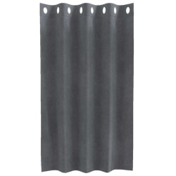 Rideaux occultants avec œillets 2 pièces en velours gris clair super léger 