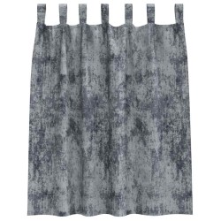 Rideaux en velours 2 pcs avec œillets gris argenté 140x140 cm 
