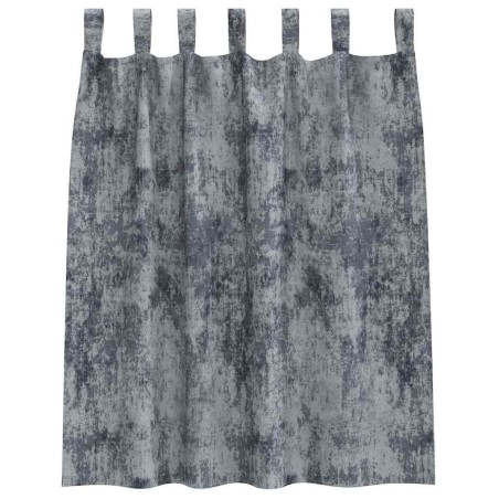 Rideaux en velours 2 pcs avec œillets gris argenté 140x140 cm 