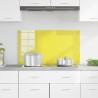 Crédence de Cuisine Jaune 90x50x0,6 cm en Verre Trempé 
