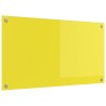 Crédence de Cuisine Jaune 90x50x0,6 cm en Verre Trempé 