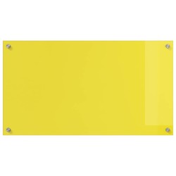 Crédence de Cuisine Jaune 90x50x0,6 cm en Verre Trempé 