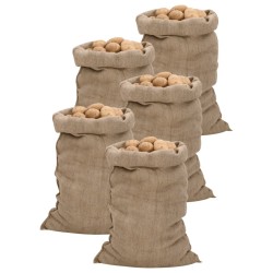 Sacs en jute 5 pcs 60x105 cm 100 % jute 340 g/m² 