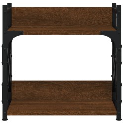 Support d'imprimante à 2 niveaux chêne marron 40x20x40 cm 