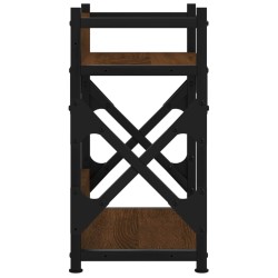 Support d'imprimante à 2 niveaux chêne marron 40x20x40 cm 