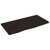 Comptoir de salle de bain marron foncé 80x40x2 cm bois traité 