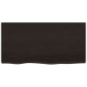 Comptoir de salle de bain marron foncé 80x40x2 cm bois traité 