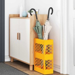 Support de parapluie jaune moutarde, 28x12x41 cm, en acier 