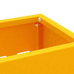 Support de parapluie jaune moutarde, 28x12x41 cm, en acier 
