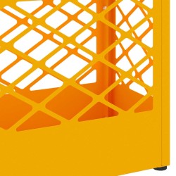 Support de parapluie jaune moutarde, 28x12x41 cm, en acier 