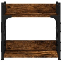 Support d'imprimante à 2 niveaux chêne fumé 40x20x40 cm 