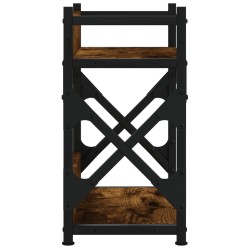 Support d'imprimante à 2 niveaux chêne fumé 40x20x40 cm 