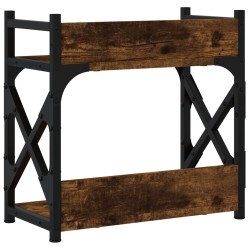 Support d'imprimante à 2 niveaux chêne fumé 40x20x40 cm 