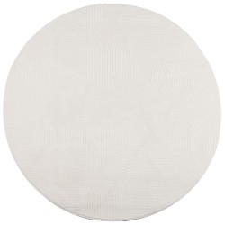 Tapis IZA poils courts style scandinave crème Ø 120 cm 