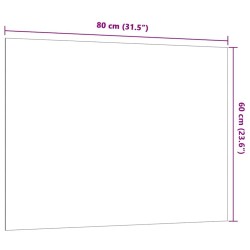 Tableau noir magnétique mural noir 80x60 cm verre trempé 