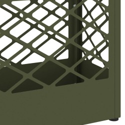 Support de parapluie vert olive , 28x12x41 cm, en acier 