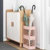 Support de parapluie rosa 28x12x41 cm en acier 