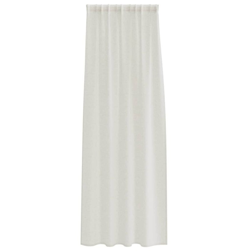 Rideaux avec des rideaux 2 pcs Crème 140 x 225 cm Polyester 