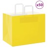 Sacs en papier 50 pcs avec poignées jaune 32x22x24 cm 