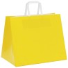 Sacs en papier 50 pcs avec poignées jaune 32x22x24 cm 