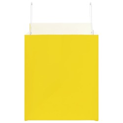 Sacs en papier 50 pcs avec poignées jaune 32x22x24 cm 