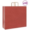 Sacs en papier 50 pcs avec poignées rouge 54x15x49 cm 