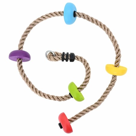 Corde d'escalade pour enfants avec plateformes de 200 cm 